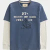 Layered Long-Sleeve Surf Logo Graphic Tee Layered Long-Sleeve Surf Logo Graphic Tee