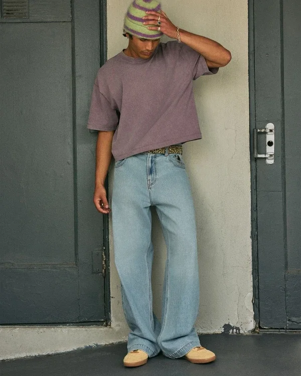 Light Wash Astronaut Graphic Super Baggy Jeans Light Wash Astronaut Graphic Super Baggy Jeans