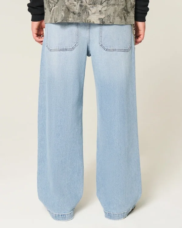 Light Wash Astronaut Graphic Super Baggy Jeans Light Wash Astronaut Graphic Super Baggy Jeans