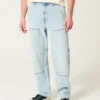 Light Wash Baggy Carpenter Jeans