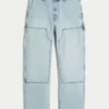 Light Wash Baggy Carpenter Jeans