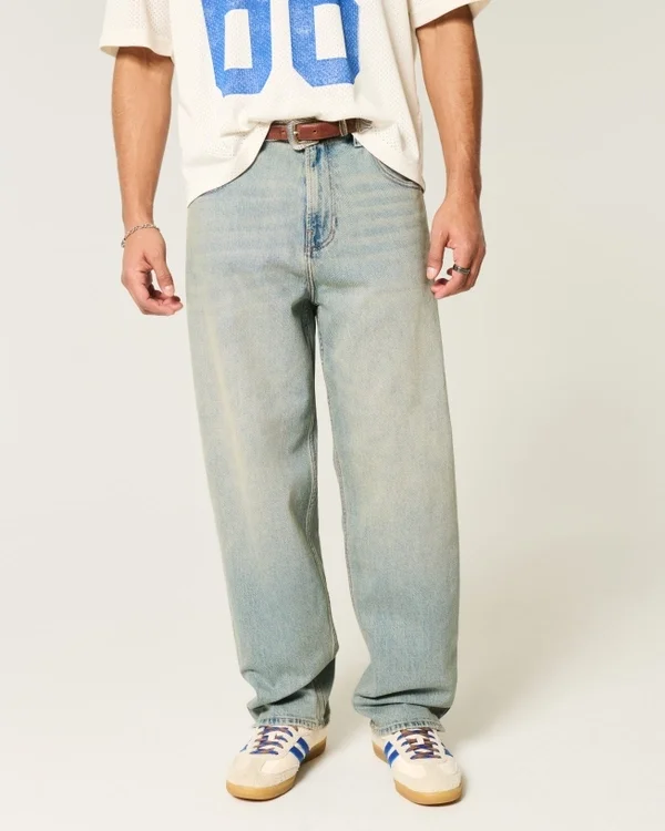 Light Wash Embroidered Dice Skater Baggy Jeans Light Wash Embroidered Dice Skater Baggy Jeans
