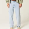 Light Wash Loose Painter Jeans