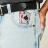 Light Wash Playing Card Graphic Skater Baggy Jeans Light Wash Playing Card Graphic Skater Baggy Jeans
