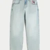 Light Wash Playing Card Graphic Skater Baggy Jeans Light Wash Playing Card Graphic Skater Baggy Jeans