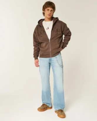 Light Wash Relaxed Bootcut Jeans