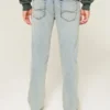 Light Wash Slim Straight Jeans