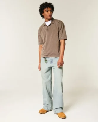 Light Wash Super Baggy Jeans