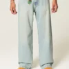 Light Wash Super Baggy Jeans