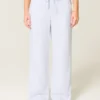 Linen-Blend Baggy Pull-On Pants