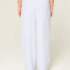 Linen-Blend Baggy Pull-On Pants