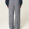 Linen-Blend Baggy Pull-On Pants