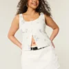 Linen Blend Button-Through Top