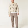 Linen-Blend Loose Pull-On Pants
