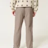 Linen-Blend Loose Pull-On Pants