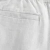 Linen-Blend Loose Pull-On Pants