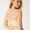 Linen-Blend Open Back Slip Midi Dress