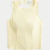 Linen-Blend Open-Back Top