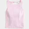 Linen-Blend Open-Back Top