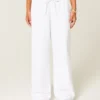 Linen-Blend Pull-On Baggy Pants