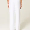 Linen-Blend Pull-On Baggy Pants