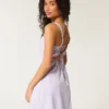Linen-Blend Structured Mini Dress