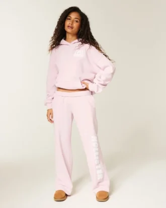 Logo Graphic Wide-Leg Sweatpants