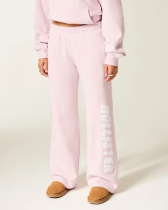 Logo Graphic Wide-Leg Sweatpants