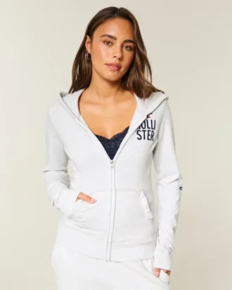 Logo Graphic Zip-Up Hoodie