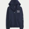 Logo Graphic Zip-Up Hoodie
