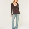Long-Sleeve Flyaway Babydoll Cardigan