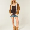 Long-Sleeve Henley Babydoll Top
