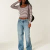 Long-Sleeve Scoop Top
