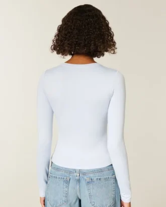 Long-Sleeve Seamless Fabric Crew Baby Tee