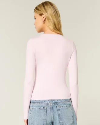 Long-Sleeve Seamless Fabric Crew Baby Tee