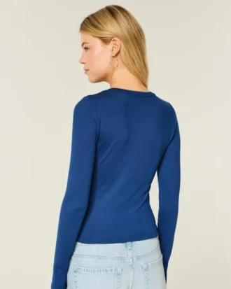 Long-Sleeve Seamless Fabric Crew Baby Tee