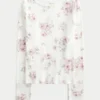 Long-Sleeve Slash-Neck Top