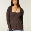 Long-Sleeve Square-Neck Babydoll
