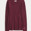 Long-Sleeve Square-Neck Babydoll