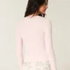 Long-Sleeve Square-Neck Top