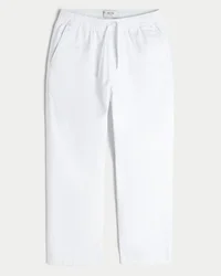 Loose Linen-Blend Pull-On Pants