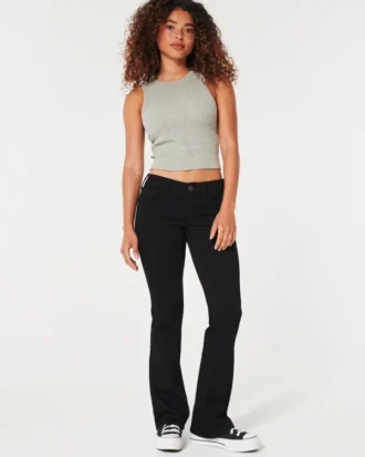 Low-Rise Black Boot Jeans