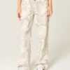 Low-Rise Camo Baggy Jeans