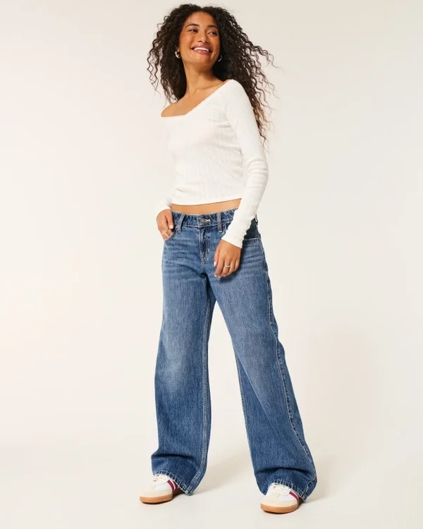 Low-Rise Dark Wash Baggy Jeans Low-Rise Dark Wash Baggy Jeans
