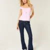 Low-Rise Dark Wash Bootcut Jeans