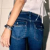 Low-Rise Dark Wash Bootcut Jeans