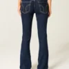 Low-Rise Dark Wash Bootcut Jeans