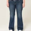 Low-Rise Dark Wash Bootcut Jeans