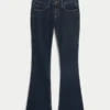 Low-Rise Dark Wash Bootcut Jeans