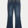 Low-Rise Dark Wash Bootcut Jeans